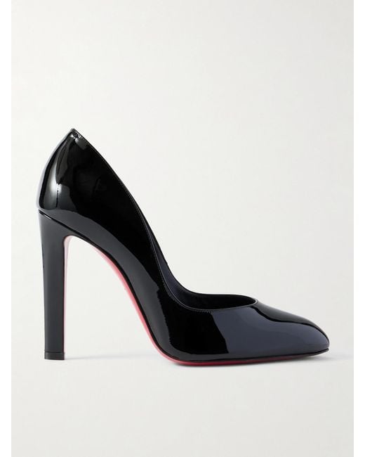 Christian Louboutin Black Fannylove 100 Patent-Leather Pumps