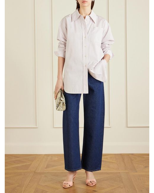 Aeyde Pink Samia Leather Mules