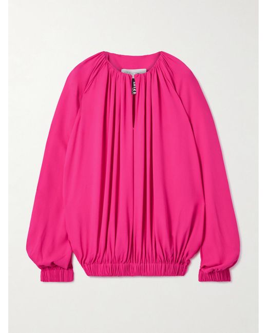 AZ FACTORY Pink Desiree Bluse Aus Twill Mit Falten