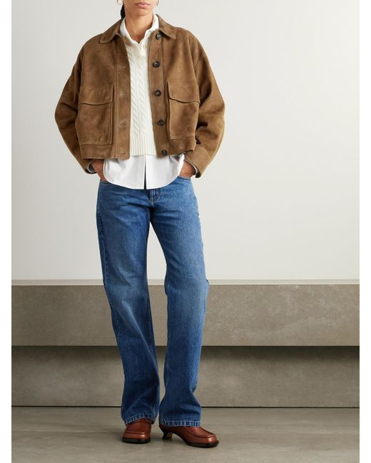 Veste En Daim Brunello Cucinelli en coloris Brown