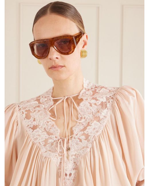 Jacques Marie Mage Orange Barclay D-Frame Acetate Sunglasses