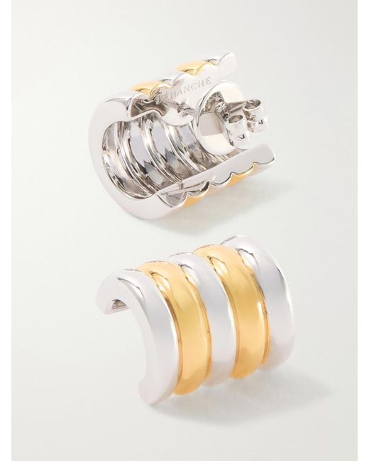 DEHANCHE Metallic Hollyhock And-Tone Earrings