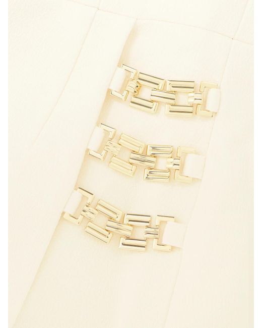 Rebecca Vallance Natural Freyja Minikleid Aus Crêpe Mit Verzierungen