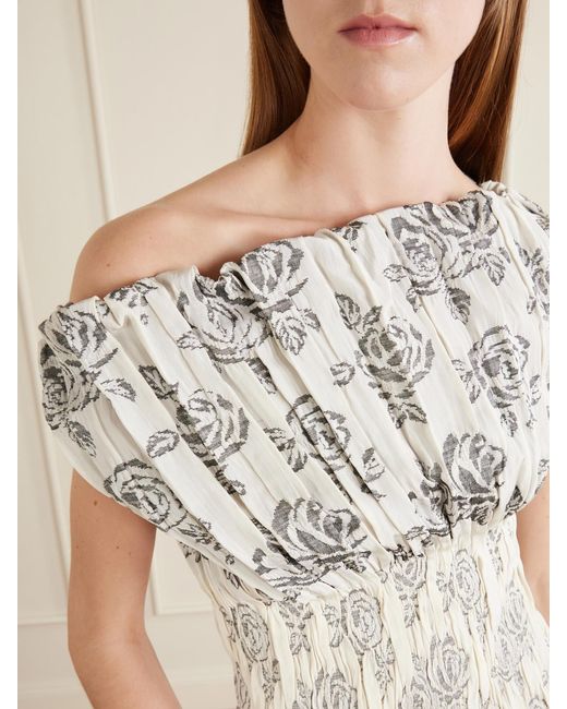 Kallmeyer White Romy Floral-Brocade Top