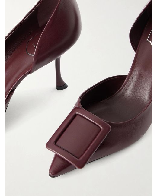 Roger Vivier Pink Ville Dorsay 85 Leather Pumps