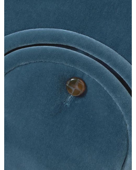 Blazé Milano Blue Jealousy Gliss Cotton-Velvet Vest