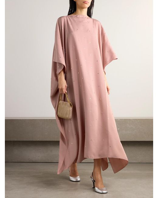 Stella McCartney Pink Crystal-Embellished Crepe Kaftan