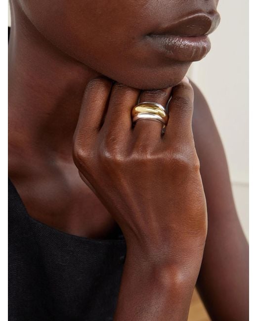 LIE STUDIO White The Zoe-Plated Ring