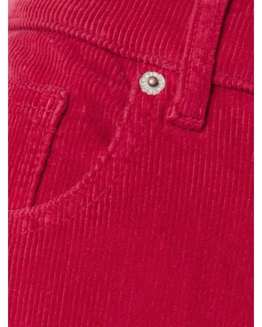 La Ligne Red Marilyn Hose Mit Weitem Bein Aus Cord Aus Einer Baumwollmischung