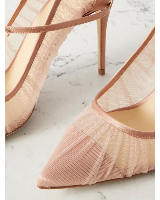 Escarpins En Tulle Et En Satin Lorenzo JENNIFER CHAMANDI en coloris Natural
