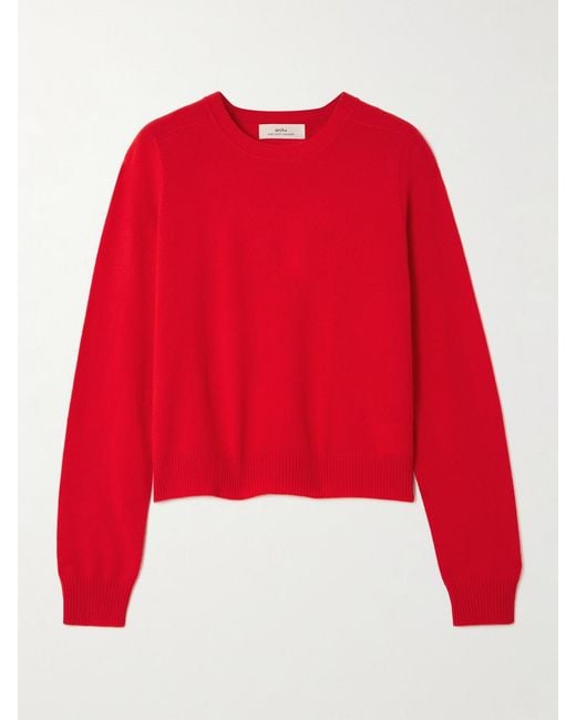 arch4 Red Organic Cashmere Sweater