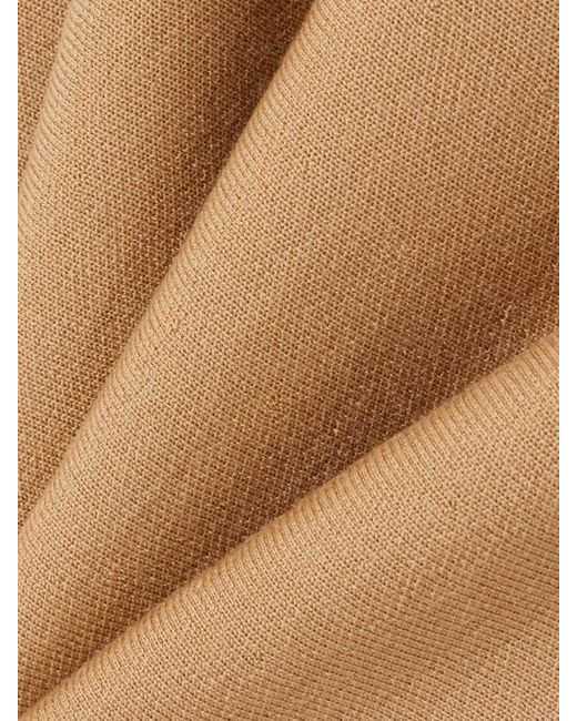 Gabriela Hearst Natural Freddie Wool, Silk And Cashmere-Blend Midi Skirt