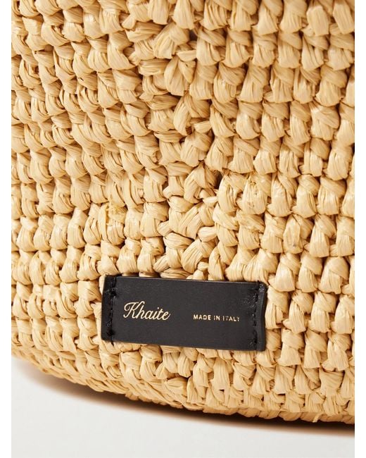 Khaite Natural Lotus Medium Raffia Tote