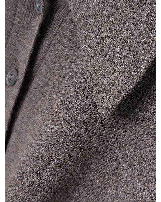 Rohe Gray Wool And Cashmere-Blend Polo Shirt