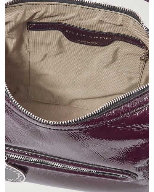 Stella McCartney Purple Dartmoor Glänzende Schultertasche