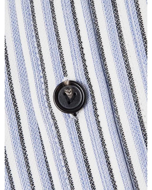 Bottega Veneta Blue Striped Woven Jacket