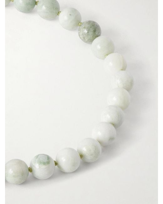 Jennifer Behr White Louisa-Plated Jade Necklace