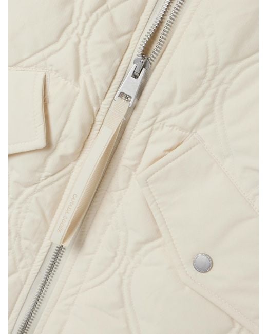 Canada Goose Natural Alessia Daunenmantel Aus Gestepptem Ripstop Aus Einer Baumwollmischung Mit Kapuze
