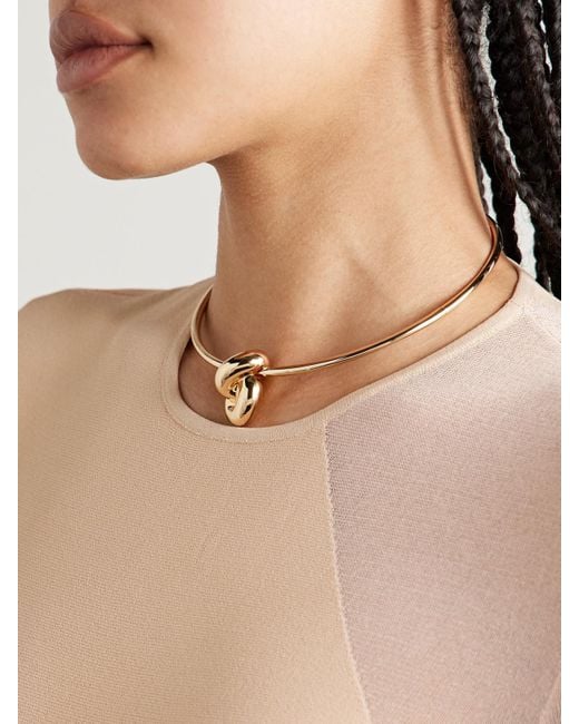 Jennifer Fisher Natural Thin Knot Vergoldeter Halsreif