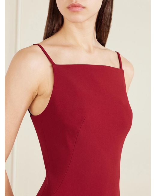 Givenchy Red Draped Cady Midi Dress