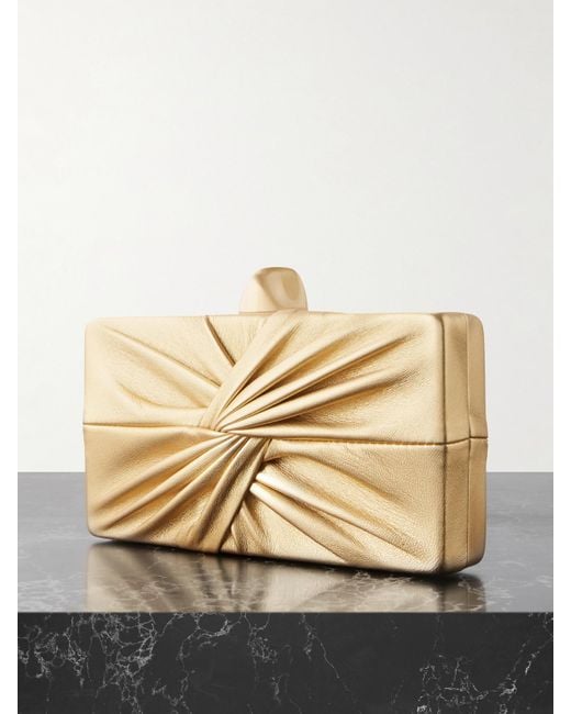 Cult Gaia Natural Lisse Clutch Aus-Leder Mit Twist-Detail