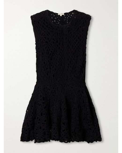 DIOTIMA Black Laurin Scalloped Net Georgette Blouse