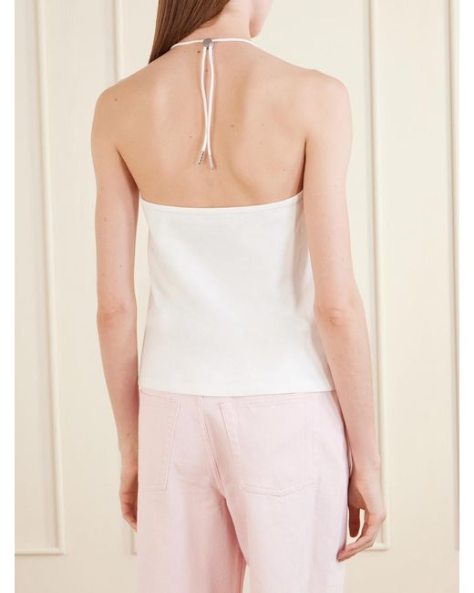 Still Here White Toggle Cotton Tank Top