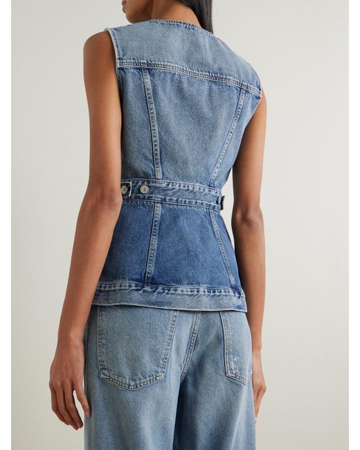 Citizens of Humanity Blue Idalene Weste Aus Bio-Denim