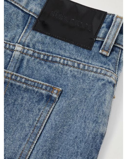 Nina Ricci Blue Paneled Mid-Rise Flared Jeans