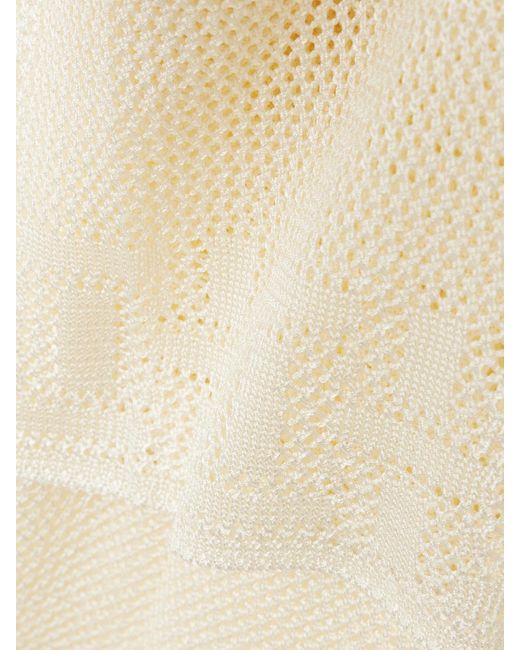Calle Del Mar Natural Crocheted Wide-Leg Pants