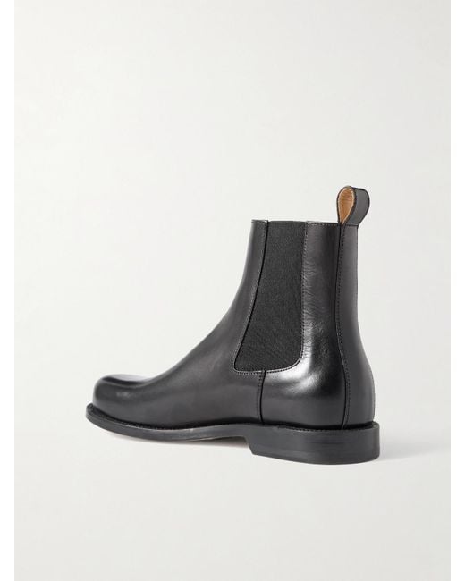 J.W. Anderson Black Loafer Whipstitched Leather Chelsea Boots