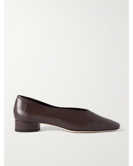 Aeyde Brown Delia Pumps Aus Leder