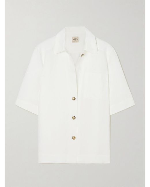 Tod's White Linen Shirt