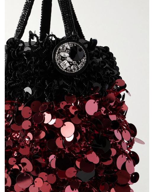 Anya Hindmarch Red Ladybird Sequined Satin Mini Bag