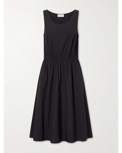 Matteau Blue Organic Cotton-Poplin Midi Dress