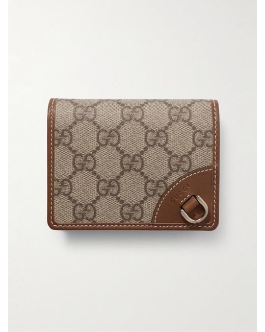 Gucci Natural Gg Emblem Small Wallet, Gg Canvas