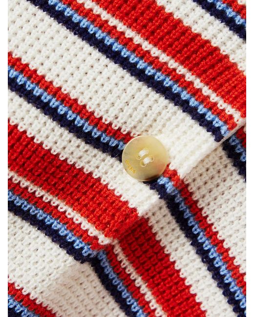arch4 Red Solva Striped Cotton, Silk And Cashmere-Blend Mini Dress