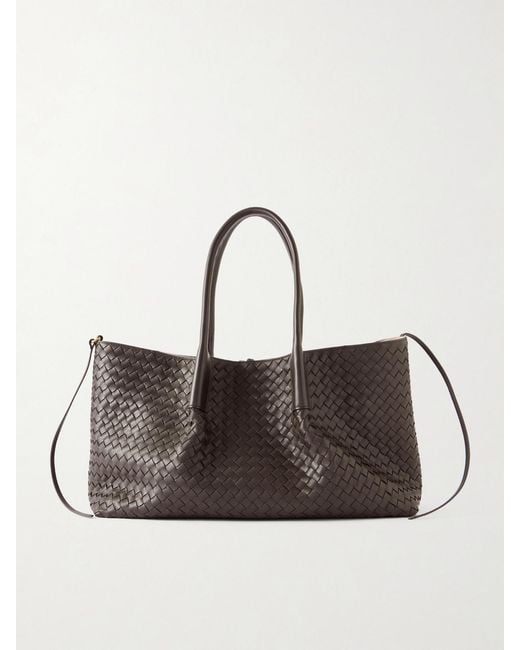 Bottega Veneta Brown Pinacoteca Medium Intrecciato Leather Tote