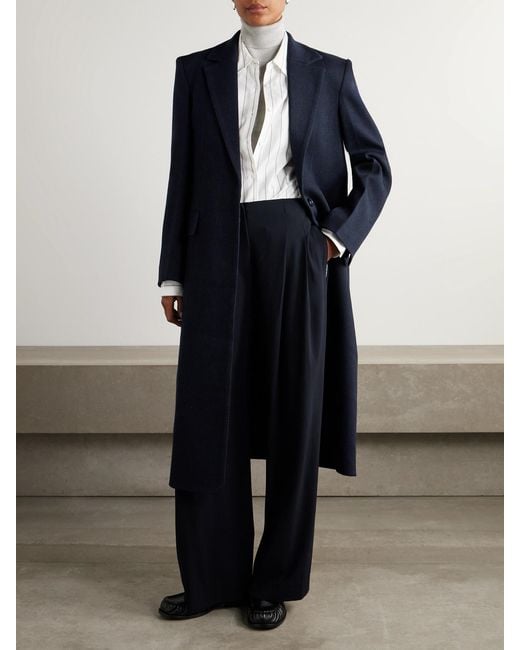 Twp Blue Mattie Wool-Blend Twill Coat