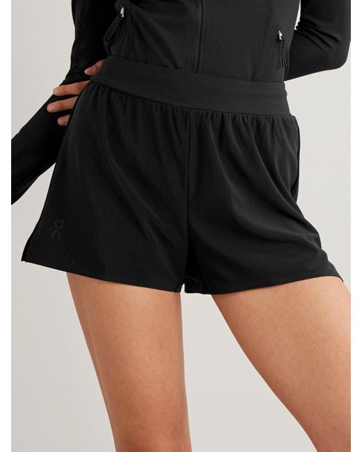 On Shoes Black Zendaya Gloria Shorts Aus Stretch-Mesh