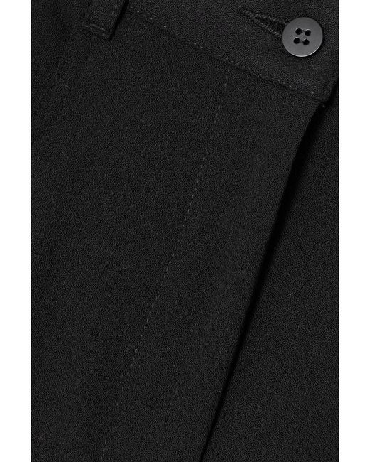 Matteau Black Net Sustain Wool-Blend Crepe Straight-Leg Pants