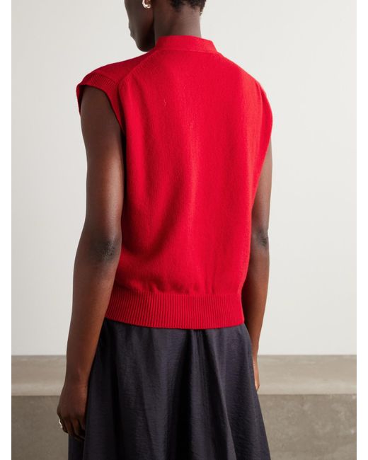 &Daughter Red Wexford Wool Vest