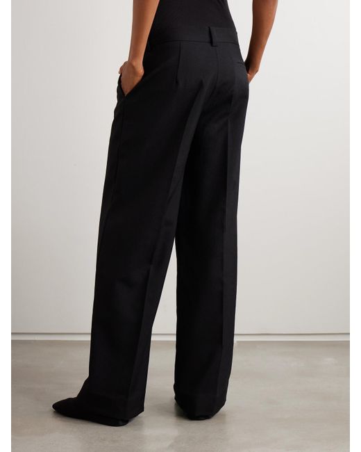Calvin Klein Black Simone Wool Wide-Leg Pants