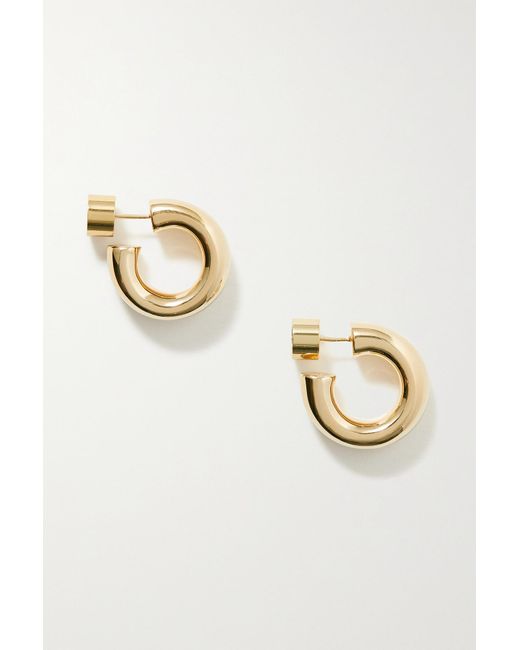 Jennifer Fisher Micro Samira Huggies Gold-plated Hoop Earrings in ...