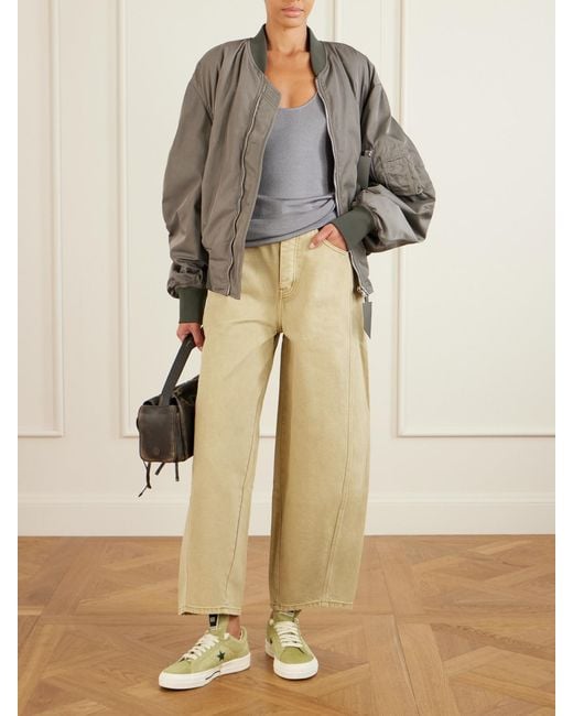 Rick Owens Green Converse Onestr Sneakers Aus Kuhhaar Mit Lederbesätzen