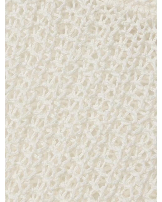 Khaite White Elowen Open-Knit Cotton Sweater
