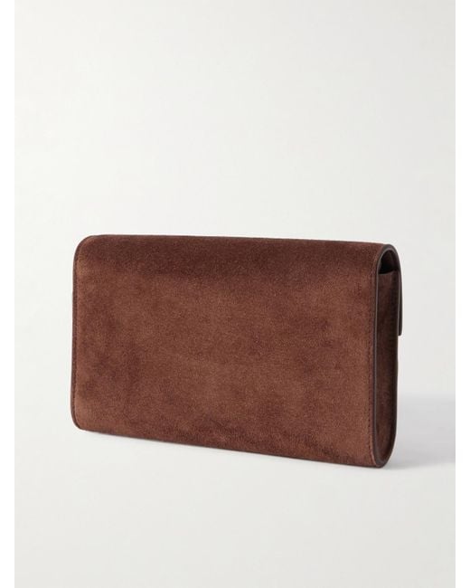 Sac Porté Épaule En Daim Symmetry 19 SAVETTE en coloris Brown