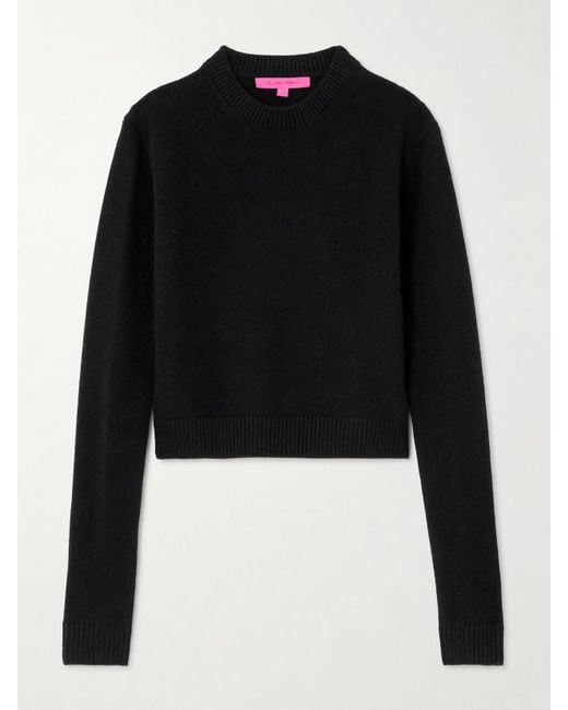 The Elder Statesman Black Verkürzter Kaschmirpullover