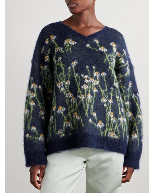 BERNADETTE Blue Lala Pullover Aus Einer Mohairmischung