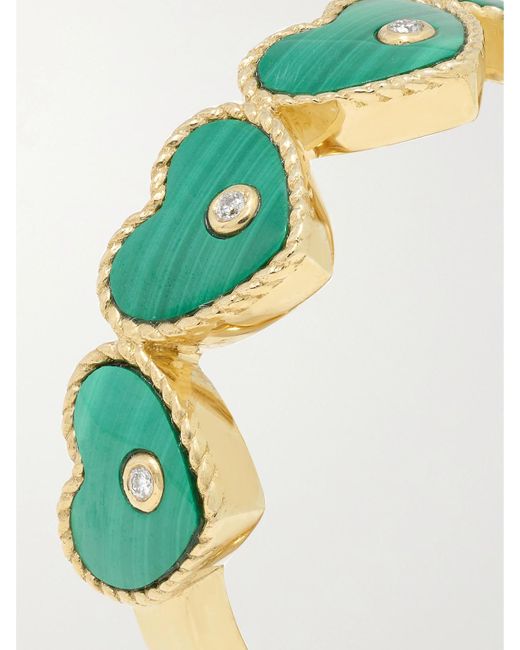 Yvonne Léon Green Alliance 9-Karat, Malachite And Diamond Ring